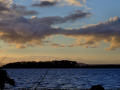 Scrabo Tower From Greyabbey - With Water, Trees, And Clouds In The Picture