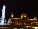 Belfast Wheel At Night 2 With Belfast City Hall